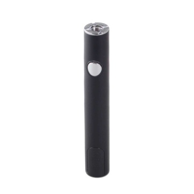 Bateria preta para caneta vaporizadora com botão prateado