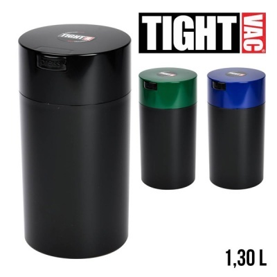 Caixas herméticas TIGHT VAC de cores preta, azul e verde