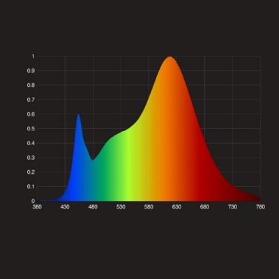 gráfico de espectro de luz colorido em fundo preto