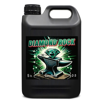 Garrafão preto de plástico com rótulo colorido Diamond Rock