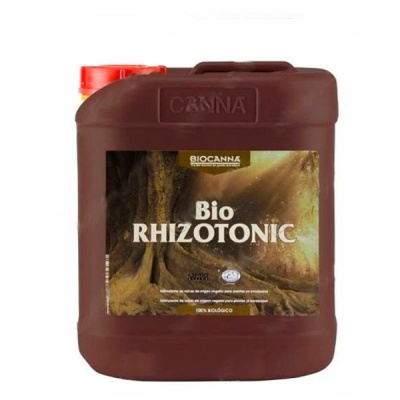 Recipiente plástico castanho Bio RHIZOTONIC com tampa vermelha