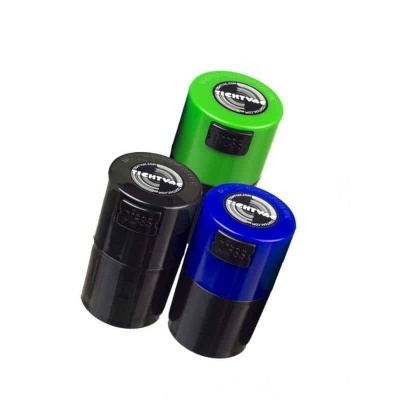 Três carimbos cilíndricos coloridos com tampas redondas e selo 'TENTYA' no topo