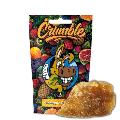 Pacote colorido Crumble Pineapple Crumble e pedaço de produto cristalizado castanho