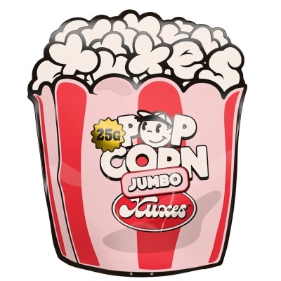 Embalagem rosa e vermelha de pipocas Jumbo Mixces com 25G