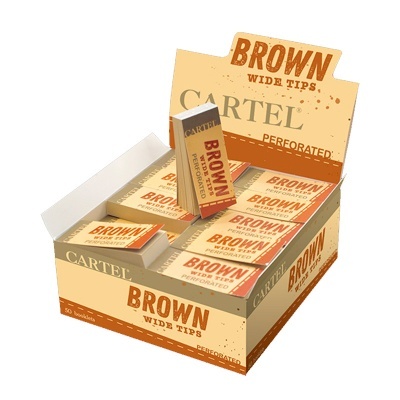 Expositor com maços de filtros de papel CARTEL BROWN WIDE TIPS