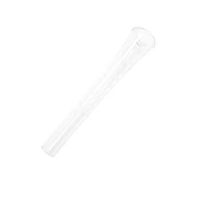 Tubo de vidro transparente com padrão quadriculado