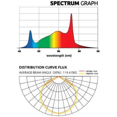 Gráficos de distribuição espectral e curva de distribuição de fluxo
