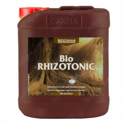 Recipiente plástico castanho BIO RHIZOTONIC com tampa vermelha