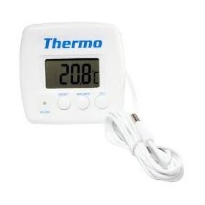Termómetro digital branco Thermo com ecrã a mostrar 20.8 graus