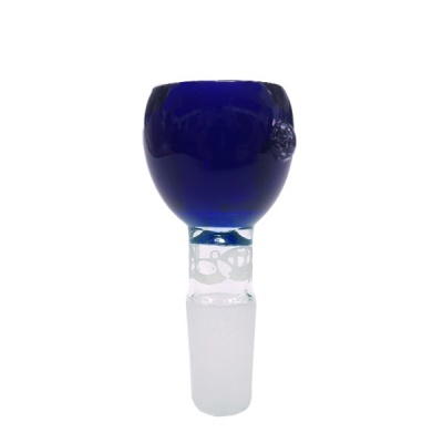 Peça de encaixe para bong em vidro azul e transparente