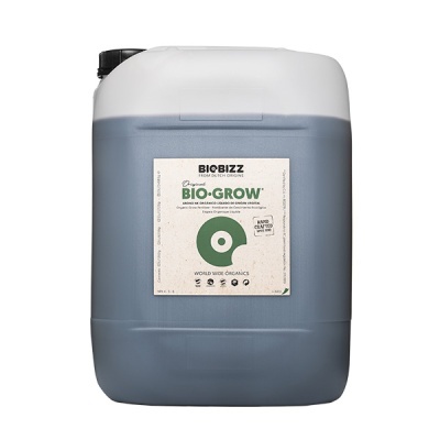 Recipiente plástico grande com rótulo BIOBIZZ BIO·GROW