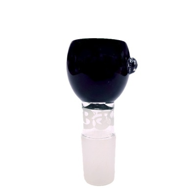 Peça de vidro para cachimbo de água preto e translúcido