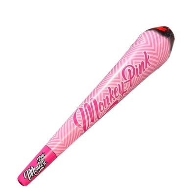 bastão de basebol rosa com texto Monkey Pink e King Monkey