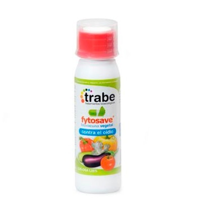 Frasco de produto vegetal Fytosave da Trabe com tampa vermelha