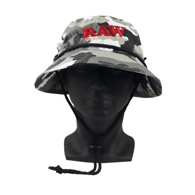 Chapéu bucket camuflado com bordado RAW