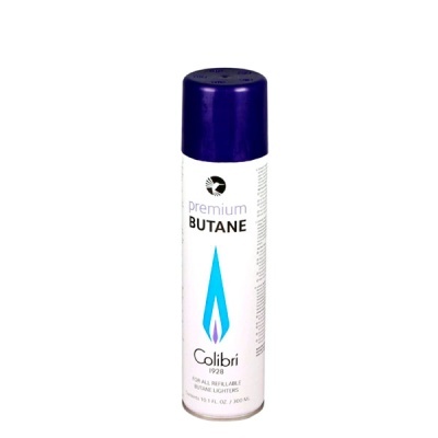 Garrafa de butano Colibrí com tampa azul escura e corpo branco