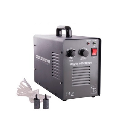 Gerador de ozono cinzento com punho preto e difusores de pedra