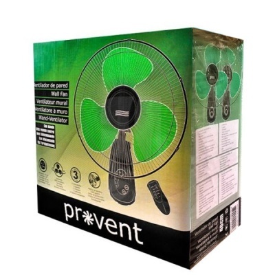 Embalagem de ventilador de parede provent com hélices verdes e controle remoto