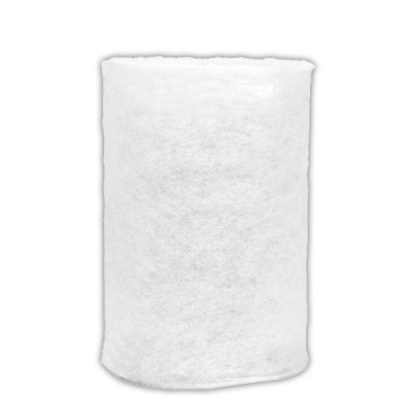 Recipiente cilíndrico branco com textura felpuda