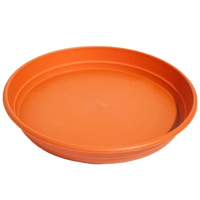 Prato base para plantas de plástico laranja
