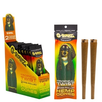 Embalagem e caixa de cones pré-rolados G-ROLLZ Tropical Twist