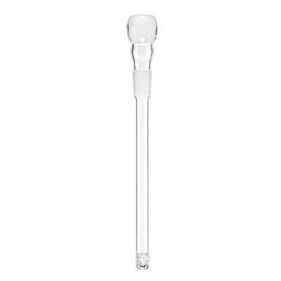 Tubo de vidro transparente com extremidade arredondada