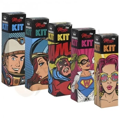 Caixas de kit para fumadores com design pop art e texto Monkey King SMOKERS KIT.