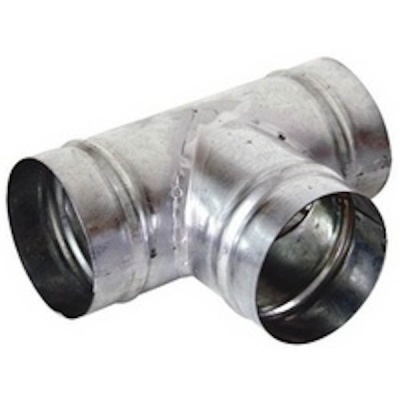 Conector metálico em T de tubo em aço galvanizado