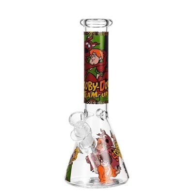 Bong de vidro transparente com gráficos de Scooby-Doo