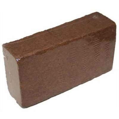 Bloco rectangular castanho com textura lisa