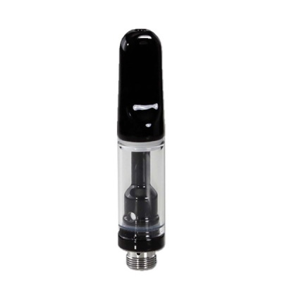 Cartucho para vaporizador com corpo transparente e bocal preto