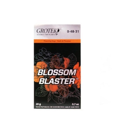 Pacote de fertilizante para plantas GROTEK Blossom Blaster com flores desenhadas