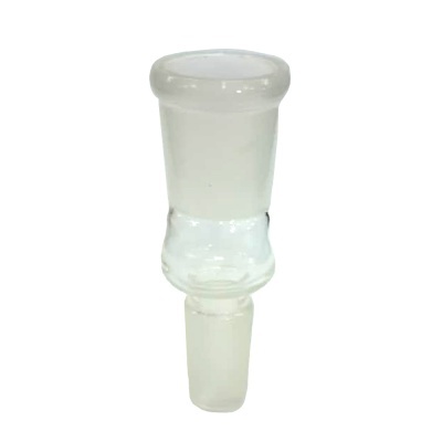 Peça de vidro transparente com partes largas e cónicas