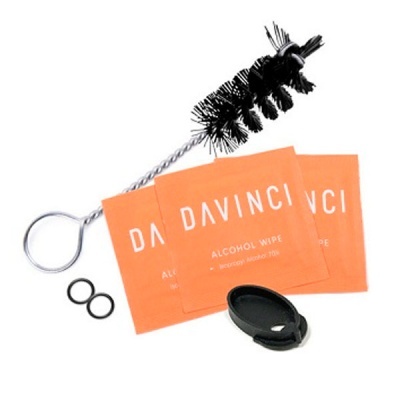 Conjunto de escova limpa cachimbos, argolas, objeto plástico e lenços alcoólicos DAVINCI.
