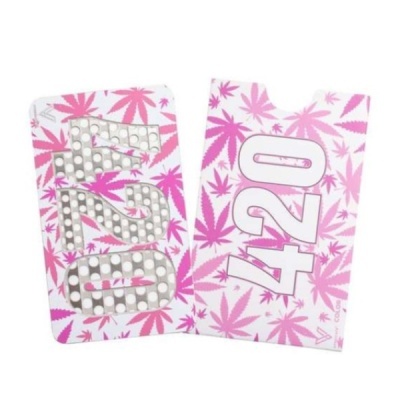 Folhas para enrolar com padrão e números 420 em papel fino