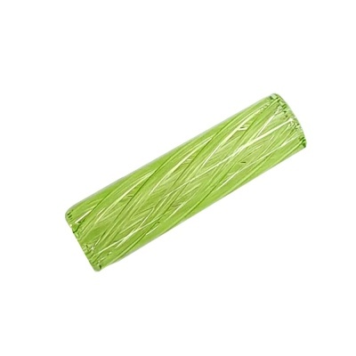 Rolinho verde cilíndrico com padrão em relevo