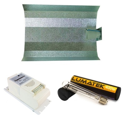 Conjunto para iluminação de cultivo com refletor metálico e lâmpada LUMATEK 400w com balastro