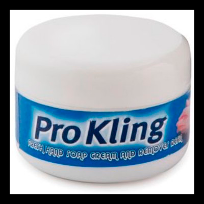 Pote de creme ProKling com rótulo azul e tampa branca
