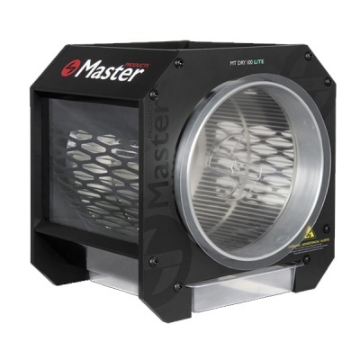 Aparelho negro com ventilador visível e texto Master MT DRY 100 LITE