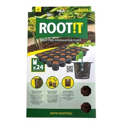 Embalagem ROOT!T Peat Free Propagation Plugs com 24 plugues para clonagem