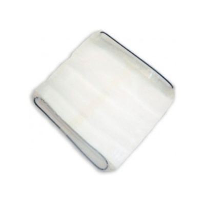 Mola de metal helicoidal prateada em fundo branco