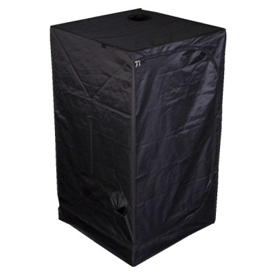 tenda de cultivo preta retangular com zíper frontal