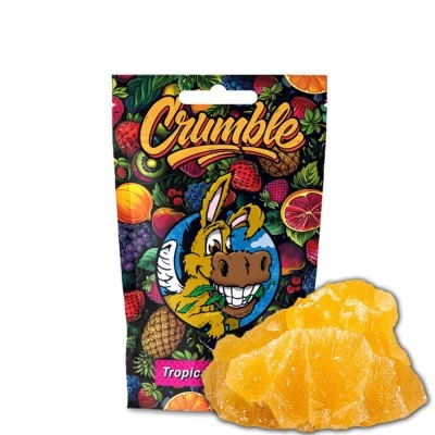 Pacote colorido de snacks Crumble Tropic e fruta seca açúcar