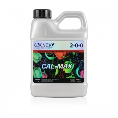 Frasco plástico cinzento de produto para plantas CAL-MAX da marca GROTEK