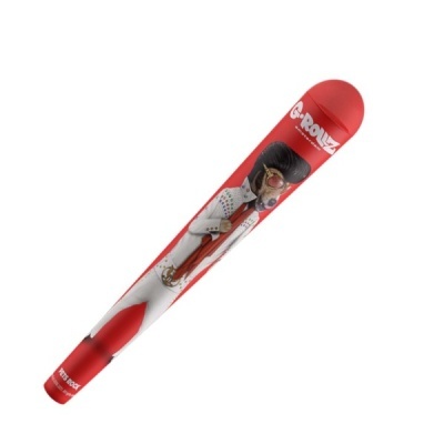 Cigarro eletrónico descartável G-Rollz vermelho com cachorro vestido como Elvis Presley