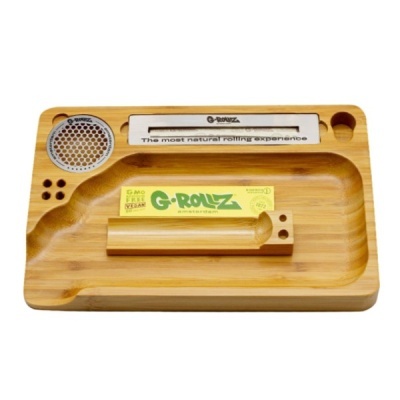 Tabuleiro de bambu G-ROLLZ com acessórios para enrolar