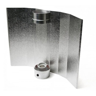 Refletor de luz metálico com soquete e base texturizada