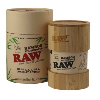 Dispositivo bamboo RAW Six Shooter com embalagem cilíndrica