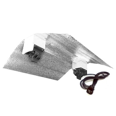 Refletor metálico para luz de cultivo com cabo elétrico