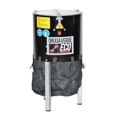 Máquina ORUGAVERDE ECO TRIMMER preta com estrutura metálica e tela na parte inferior